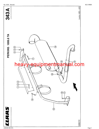 PDF Claas 430 - 415 Lexion Combine Parts Manual
