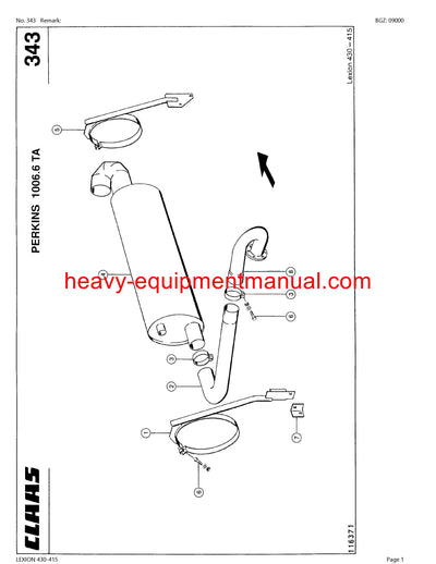 PDF Claas 430 - 415 Lexion Combine Parts Manual