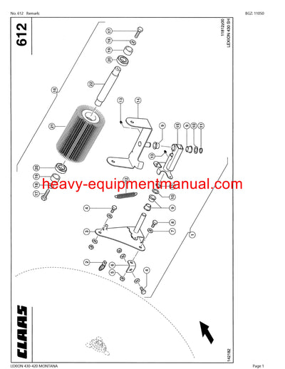 PDF Claas 430 - 420 Lexion Montana Combine Parts Manual