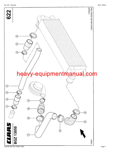 PDF Claas 460 - 450 Lexion Terra-trac Combine Parts Manual