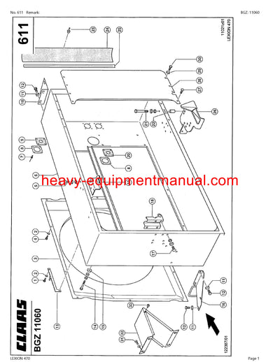 PDF Claas 470 Lexion Combine Parts Manual