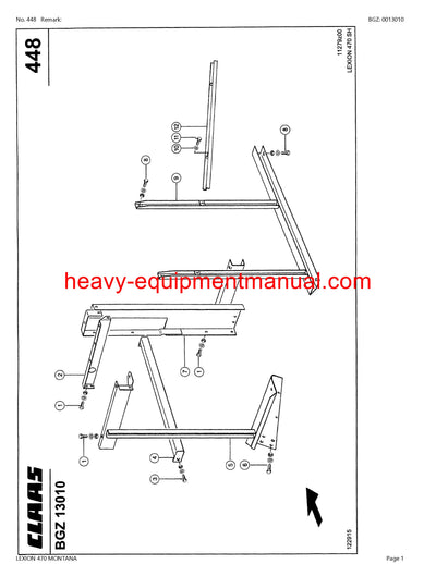 PDF Claas 470 Lexion Montana Combine Parts Manual