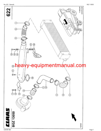 PDF Claas 480 Lexion Combine Parts Manual