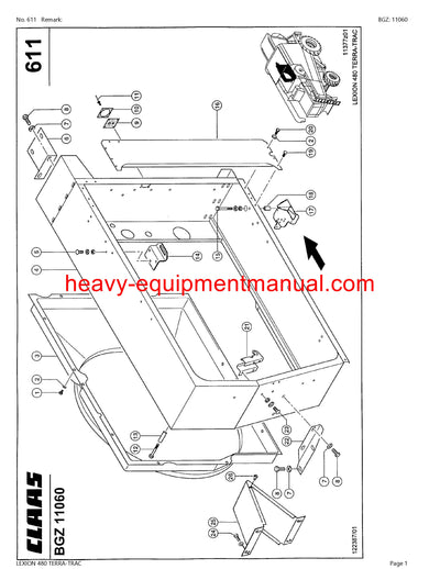 PDF Claas 480 Lexion Terra-trac Combine Parts Manual