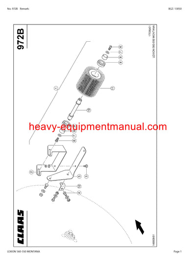 PDF Claas 560 - 550 Lexion Montana Combine Parts Manual