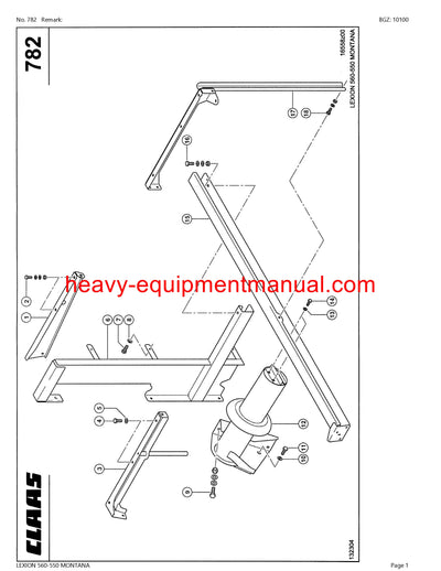 PDF Claas 560 - 550 Lexion Montana Combine Parts Manual