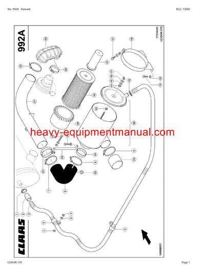 PDF Claas 570 Lexion Combine Parts Manual
