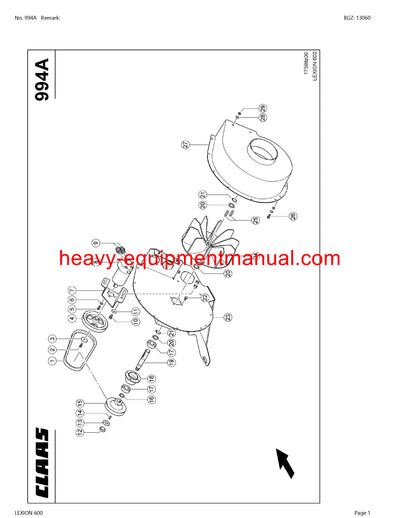 PDF Claas 600 Lexion Montana Combine Parts Manual