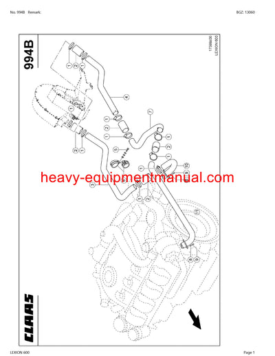 PDF Claas 600 Lexion Montana Combine Parts Manual