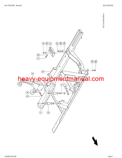 PDF Claas 630 - 620 Lexion Combine Parts Manual