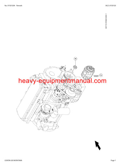 CLAAS LEXION 630 MONTANA COMBINE PARTS CATALOG MANUAL