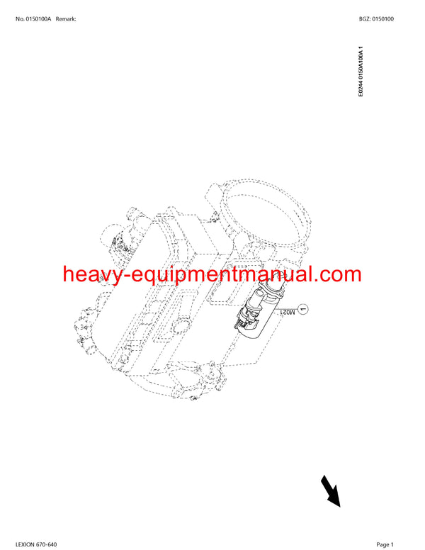 PDF Claas 670-640 Lexion Combine Parts Manual