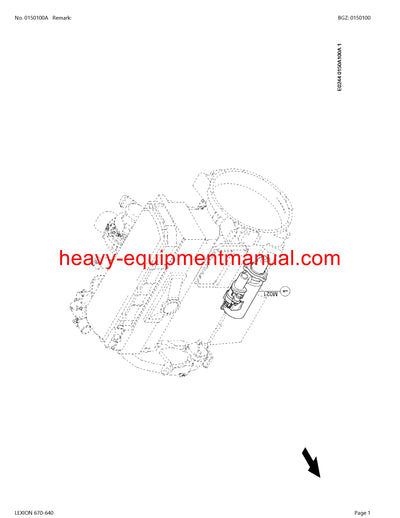 CLAAS LEXION 670-640 COMBINE PARTS CATALOG MANUAL (SN: C7000011-C7099999)