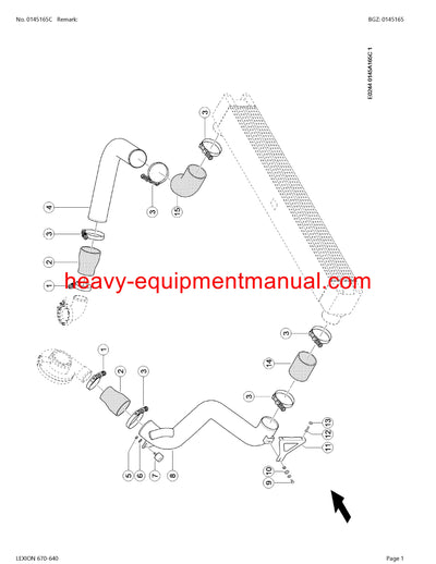 CLAAS LEXION 670-640 COMBINE PARTS CATALOG MANUAL (SN: C7000011-C7099999)