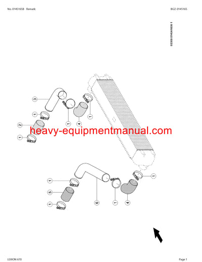 CLAAS LEXION (NORTH AMERICA) 670 COMBINE PARTS CATALOG MANUAL (SN: C7700011-C7799999)