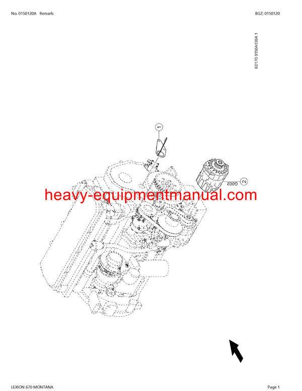 PDF Claas 670 Lexion Montana Combine Parts Manual