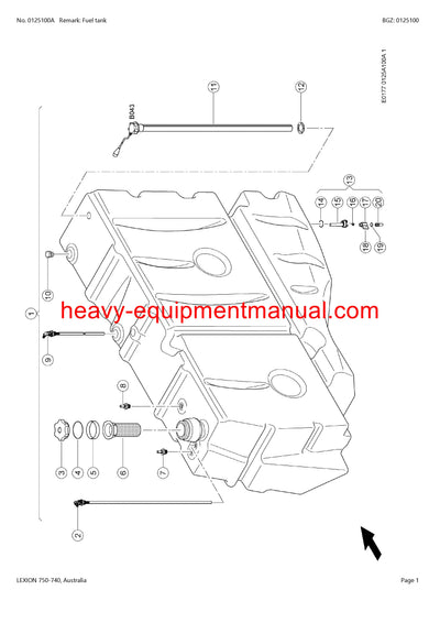 PDF Claas 750-740 Lexion Combine Parts Manual