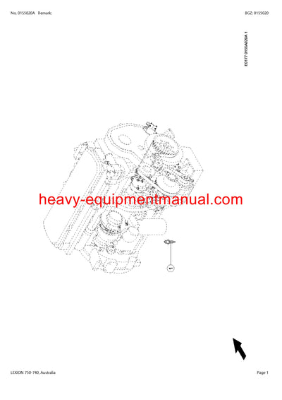 CLAAS LEXION 750-740 AUSTRALIA COMBINE PARTS CATALOG MANUAL