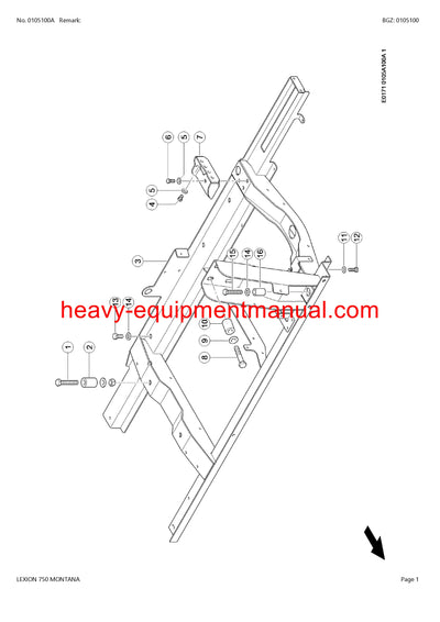 PDF Claas 750 Lexion Montana Combine Parts Manual