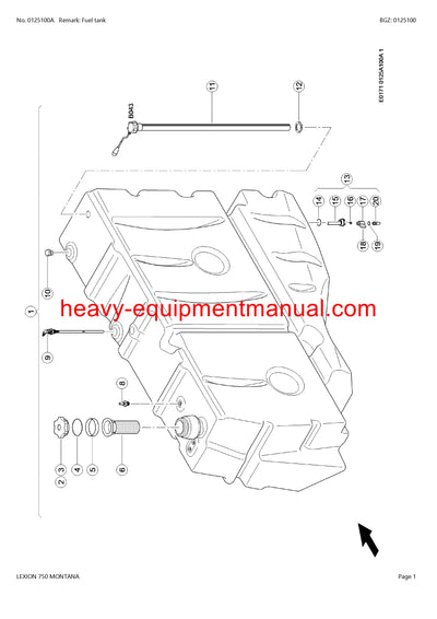 PDF Claas 750 Lexion Montana Combine Parts Manual