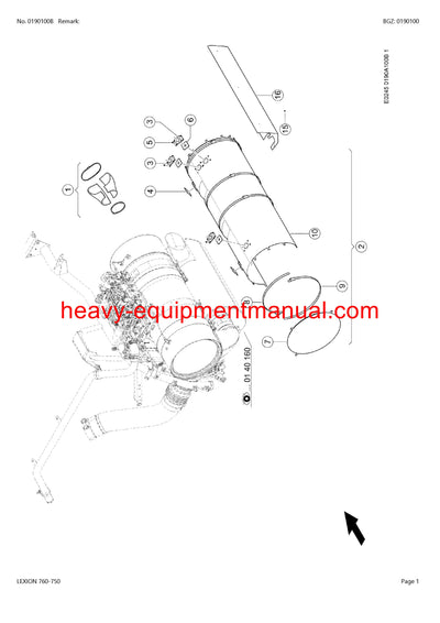 CLAAS LEXION 760-750 COMBINE PARTS CATALOG MANUAL (SN: C7500011-C7599999)