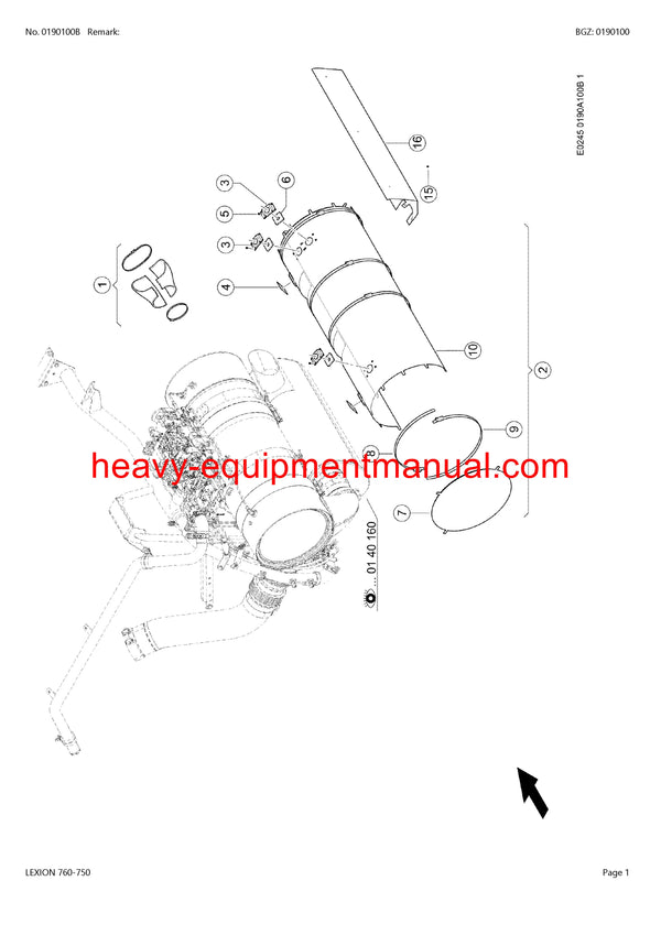 CLAAS LEXION 760-750 COMBINE PARTS CATALOG MANUAL (SN: C7500011-C7599999)