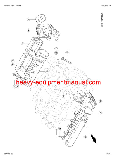 PDF Claas 760 Lexion Combine Parts Manual