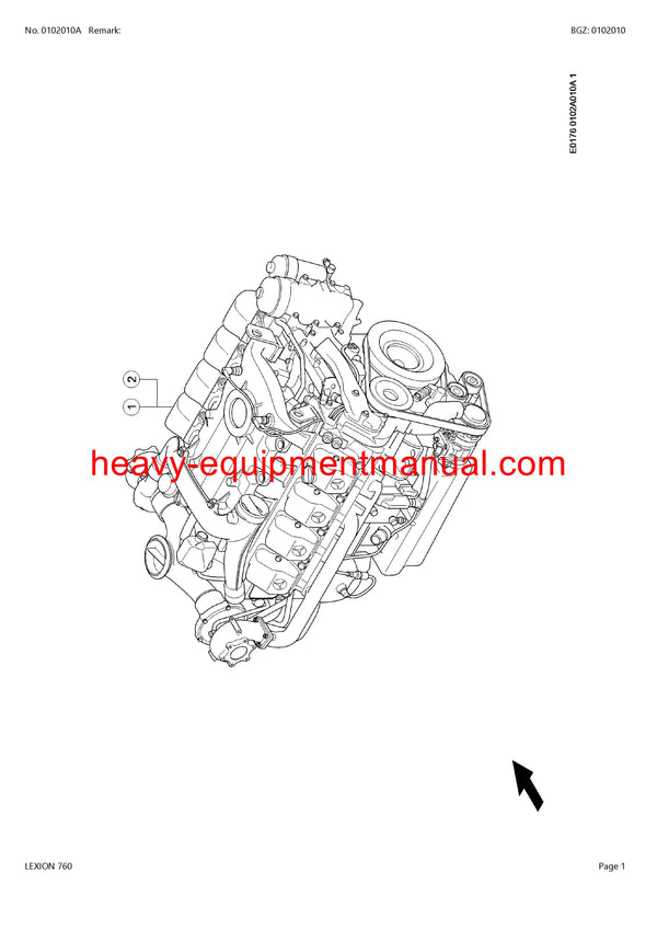 PDF Claas 760 Lexion Combine Parts Manual