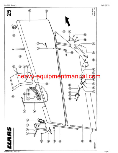 PDF Claas 470 Teg Lexion Crawler Track Combine Parts Manual