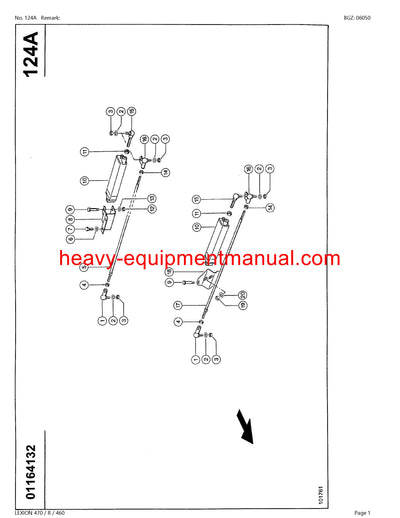 PDF Claas 470R/460 Lexion Combine Parts Manual