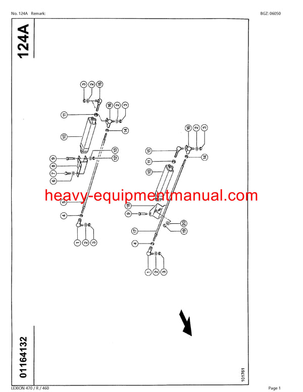 PDF Claas 470R/460 Lexion Combine Parts Manual