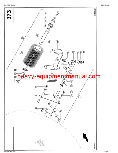 PDF Claas 475R Lexion Combine Parts Manual