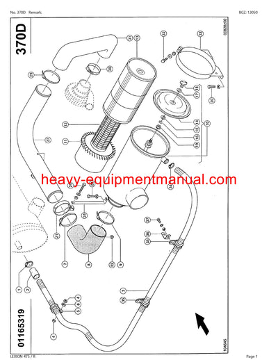 PDF Claas 475R Lexion Combine Parts Manual