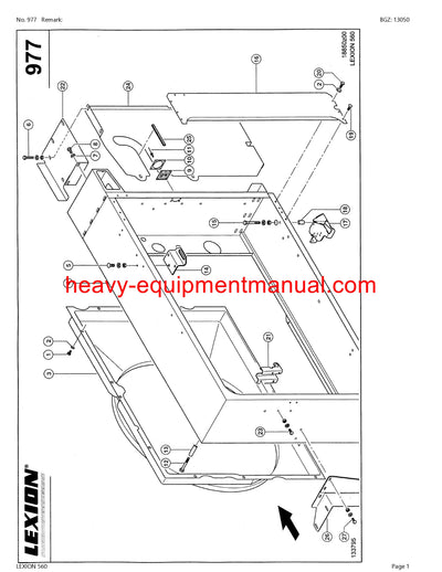 PDF Claas 560 Lexion Combine Parts Manual