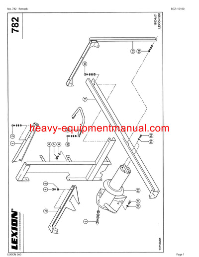 CLAAS LEXION (NORTH AMERICA) 560 COMBINE PARTS CATALOG MANUAL