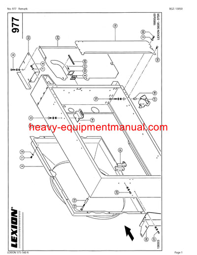 PDF Claas 575 - 560R Lexion Combine Parts Manual
