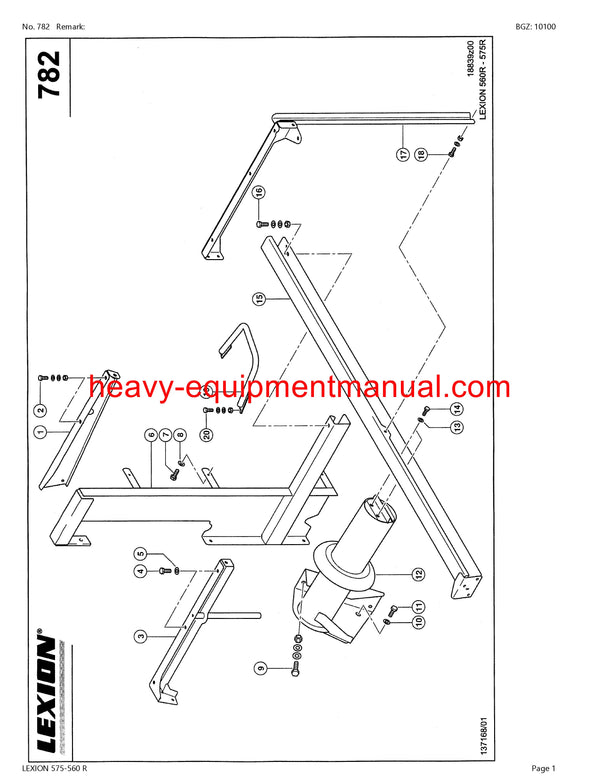 PDF Claas 575 - 560R Lexion Combine Parts Manual