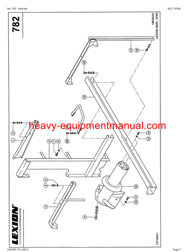 CLAAS LEXION (NORTH AMERICA) 575-560R COMBINE PARTS CATALOG MANUAL
