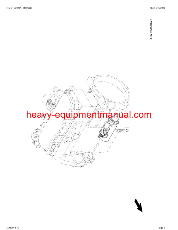 PDF Claas 670 Lexion Combine Parts Manual