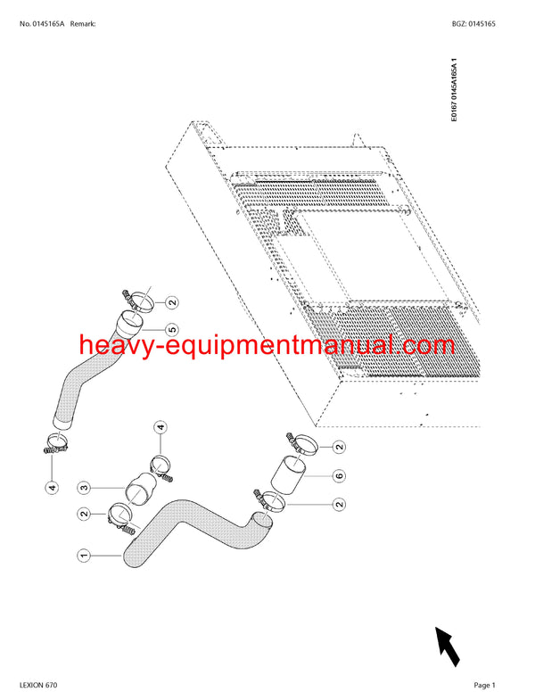 PDF Claas 670 Lexion Combine Parts Manual