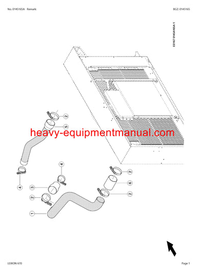 CLAAS LEXION (NORTH AMERICA) 595-590R COMBINE PARTS CATALOG MANUAL