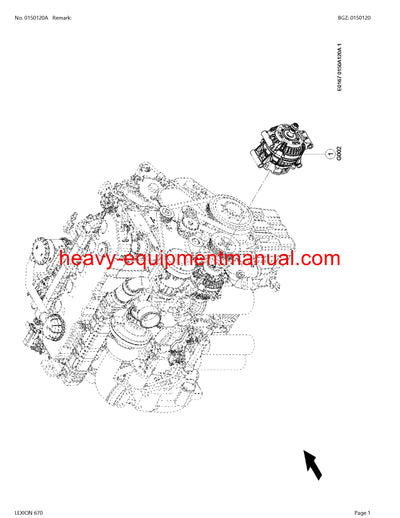 CLAAS LEXION (NORTH AMERICA) 595-590R COMBINE PARTS CATALOG MANUAL