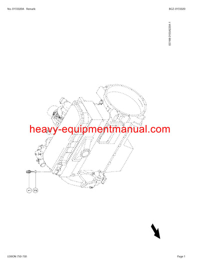 CLAAS LEXION (NORTH AMERICA) 750-730 COMBINE PARTS CATALOG MANUAL (SN: C4800011-C4899999)