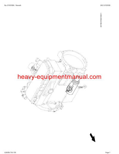 CLAAS LEXION (NORTH AMERICA) 750-730 COMBINE PARTS CATALOG MANUAL (SN: C6800101-C6899999)