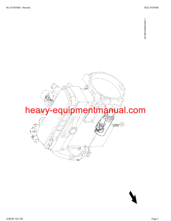 PDF Claas 750 - 730 Lexion Combine Parts Manual