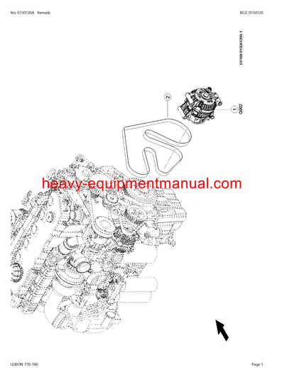 PDF Claas 770 - 760 Lexion Combine Parts Manual