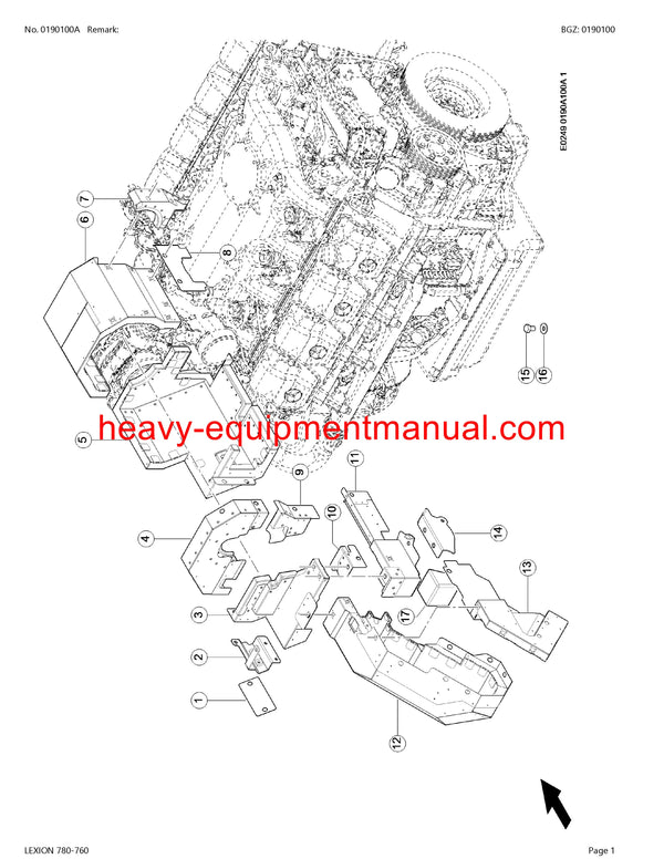 PDF Claas 780-760 Lexion Combine Parts Manual
