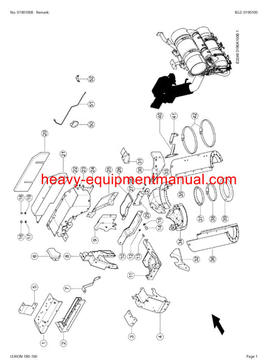 CLAAS LEXION (NORTH AMERICA) 780-760 COMBINE PARTS CATALOG MANUAL (SN: C7900011-C7999999)