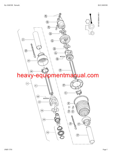 CLAAS LINER 1750 SWATHER PARTS CATALOG MANUAL SN G0101001-G0199999