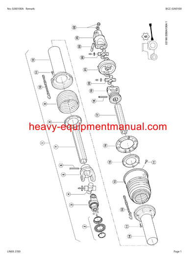 CLAAS LINER 2700 SWATHER PARTS CATALOG MANUAL SN 98601001-98609999
